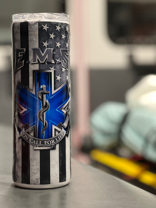 EMS cup w/ American flag